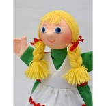 Κούκλα Κουκλοθεάτρου - Κορίτσι με πράσινο Φόρεμα (22833B)