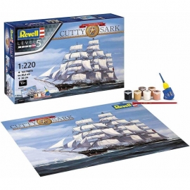 Ιστιοφόρο Cutty Sark 1/220 σετ δώρου με χρώματα και κόλλα