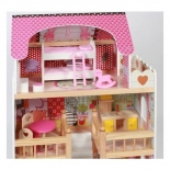 Ξύλινο Κουκλόσπιτο Mia με 5 Επιπλωμένα Δωμάτια