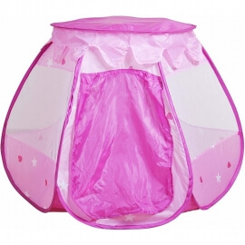 Σκηνή Τριγωνική Ρόζ 'Bella' με 100 Μπαλάκια