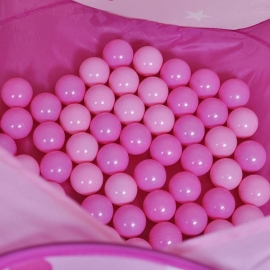 Σκηνή Τριγωνική Ρόζ 'Bella' με 100 Μπαλάκια