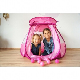 Σκηνή Τριγωνική Ρόζ 'Bella' με 100 ΜπαλάκιαΣκηνή Τριγωνική Ρόζ 'Bella' με 100 Μπαλάκια