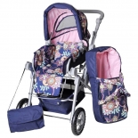 Καρότσι Κούκλας Twingo S Blue Flowers