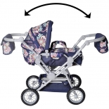 Καρότσι Κούκλας Twingo S Blue Flowers