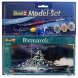 Πολεμικό Πλοίο Bismark 1/1200 σετ δώρου με χρώματα και κόλλα