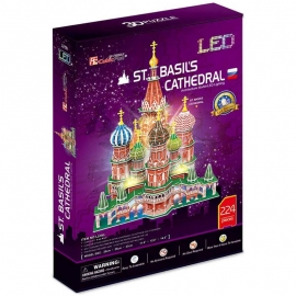 3D Παζλ Καθεδρικός Ναός Αγίου Βασιλείου LED φωτιζόμενο 224 κομ.