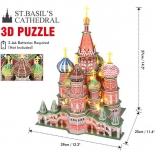 3D Παζλ Καθεδρικός Ναός Αγίου Βασιλείου LED φωτιζόμενο 224 κομ.