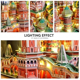 3D Παζλ Καθεδρικός Ναός Αγίου Βασιλείου LED φωτιζόμενο 224 κομ.