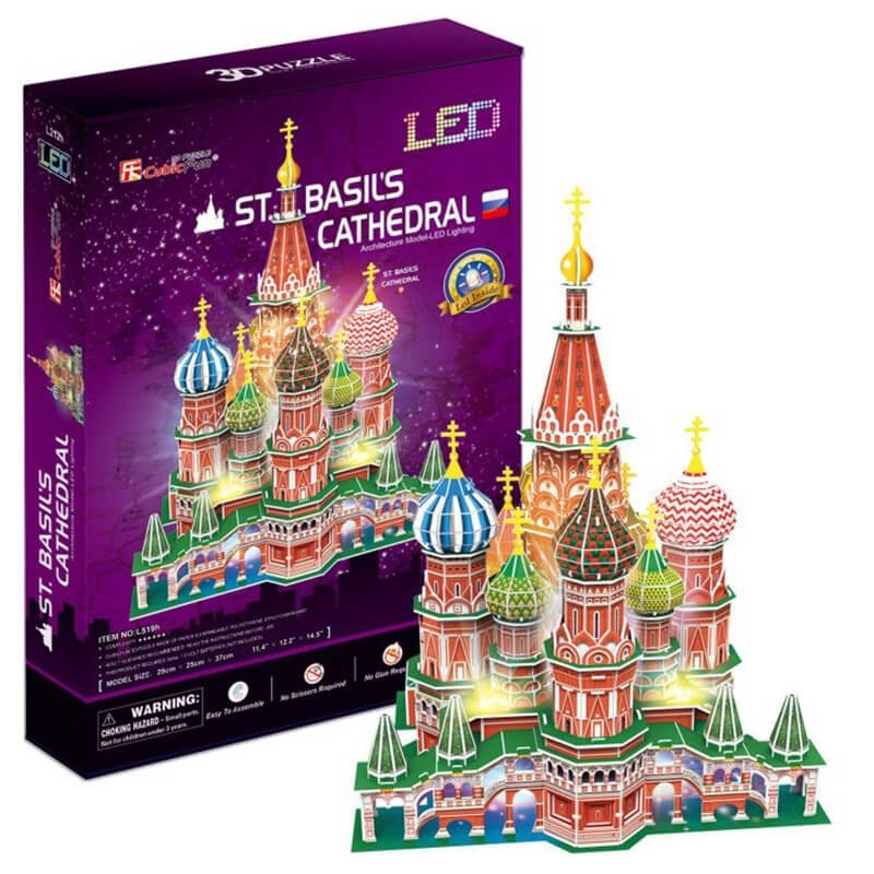 3D Παζλ Καθεδρικός Ναός Αγίου Βασιλείου LED φωτιζόμενο 224 κομ.3D Παζλ Καθεδρικός Ναός Αγίου Βασιλείου LED φωτιζόμενο 224 κομ.