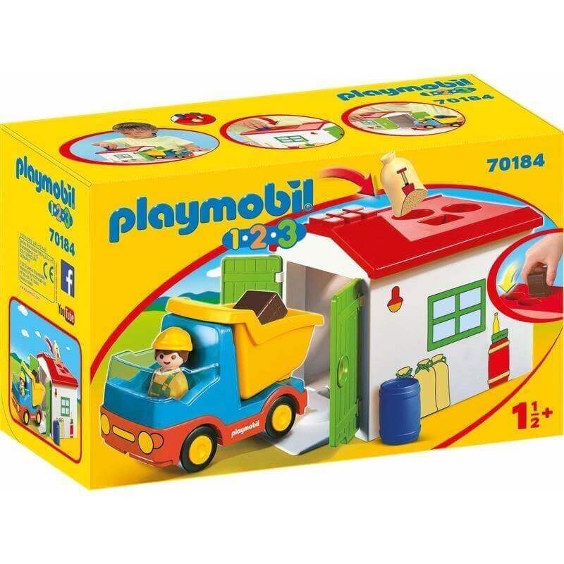 Playmobil Προσχολική Σειρά 1.2.3 Φορτηγό με Γκαράζ (70184)Playmobil Προσχολική Σειρά 1.2.3 Φορτηγό με Γκαράζ (70184)