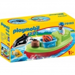 Playmobil Προσχολική Σειρά 1.2.3 Αλιευτικό Σκάφος (70183)