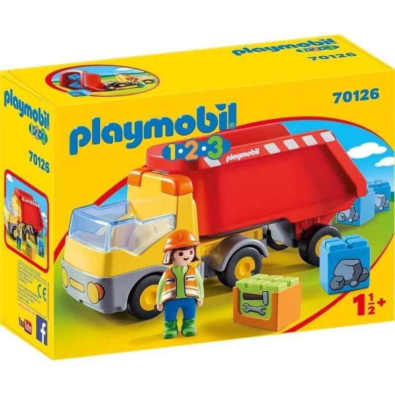 Playmobil Προσχολική Σειρά 1.2.3 - Ανατρεπόμενο Φορτηγό με Εργάτη (70126)Playmobil Προσχολική Σειρά 1.2.3 - Ανατρεπόμενο Φορτηγό με Εργάτη (70126)