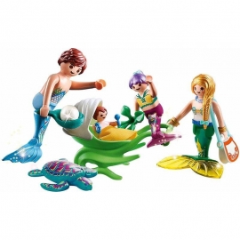Playmobil Γοργόνες - Γοργονοοικογένεια με Καροτσάκι Κοχύλι (70100)