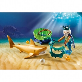 Playmobil Γοργόνες - Βασιλιάς Θάλασσας με Άμαξα Καρχαρία (70097)