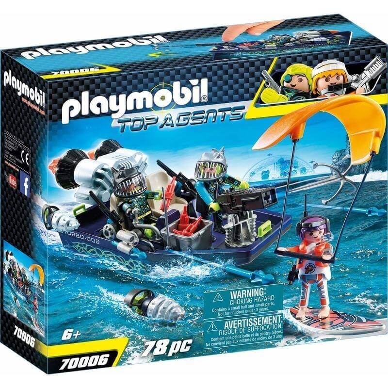 Playmobil Top Agents IV - Ταχύπλοο Σκάφος της Shark Team (70006)Playmobil Top Agents IV - Ταχύπλοο Σκάφος της Shark Team (70006)