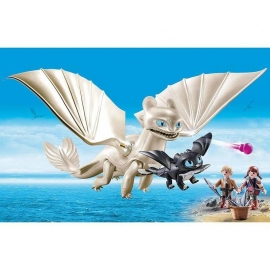 Playmobil Dragons - Η Λευκή Οργή κι ένας Δρακούλης με τα Παιδιά (700038)