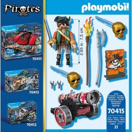 Playmobil Πειρατές - Πειρατής με Κανόνι (70415)