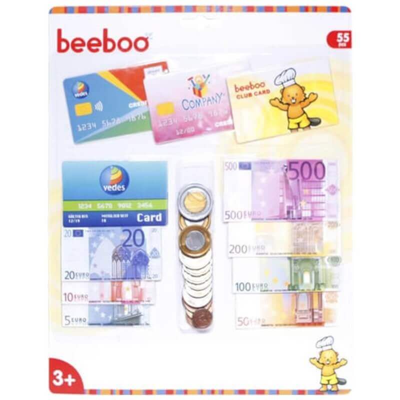Σετ Παιδικά Χαρτονομίσματα και Κέρματα Beeboo 55 κομ.