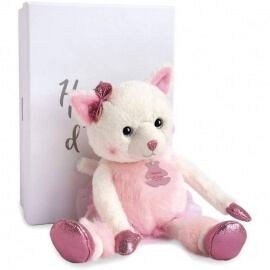 Γάτα Ροζ Λούτρινη Misty 25εκ. σε Κουτί Δώρου