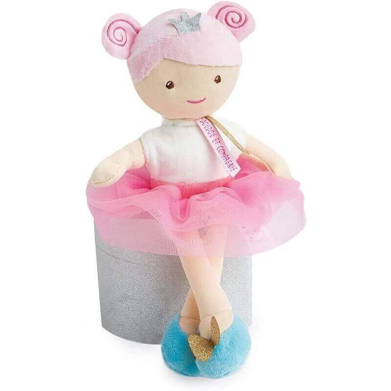 Πάνινη Κούκλα Πριγκίπισσα Λευκή-Ροζ 30εκ. σε Κουτί Δώρου