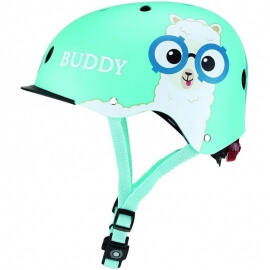 Globber Κράνος Elite Lights Sky Blue Buddy XS/S (48-53cm) με LED