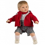 Κούκλα Αγόρι με Ήχους, Πιπίλα και Κλεισιμο Ματιών Baby Dulzon 62εκ. (8037)