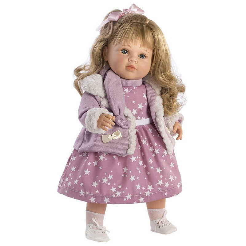Κούκλα με Ήχους Carla με Λιλά φόρεμα 52εκ.