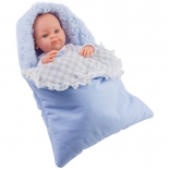 Μωρό Βινυλίου Paola Reina Mini Picolin 32 εκ. με γαλάζιο Κουβερτάκι