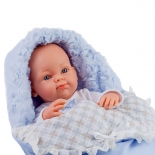 Μωρό Βινυλίου Paola Reina Mini Picolin 32 εκ. με γαλάζιο Κουβερτάκι