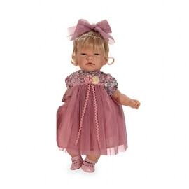 Κούκλα Celia Ροζ Φόρεμα Ξανθιά 45 εκ