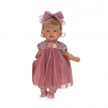 Κούκλα Celia Ροζ Φόρεμα Ξανθιά 45 εκ