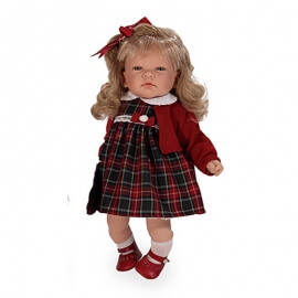 Κούκλα Celia με Κόκκινη Ζακέτα 45 εκ