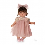 Κούκλα Celia Ροζ Φόρεμα Μελαχρινή 45 εκ
