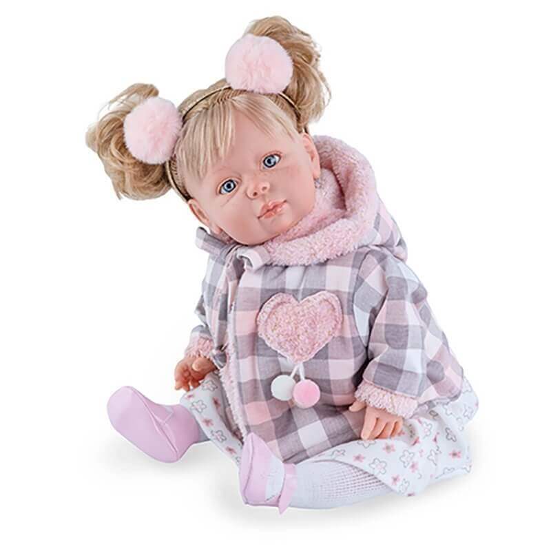 Κούκλα Berta Ροζ με Φακίδες 50 εκ