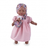 Κούκλα "Maria" με Μωράκι και Ροζ Φόρεμα 45cm