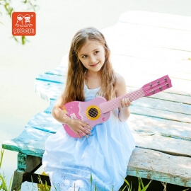 Ξύλινη Κιθάρα Ροζ - Fairy Phoohi SAWT090-2