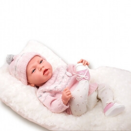 Μωρό Elegance Dafne με Μαξιλάρι ροζ 40cm-1500gr.