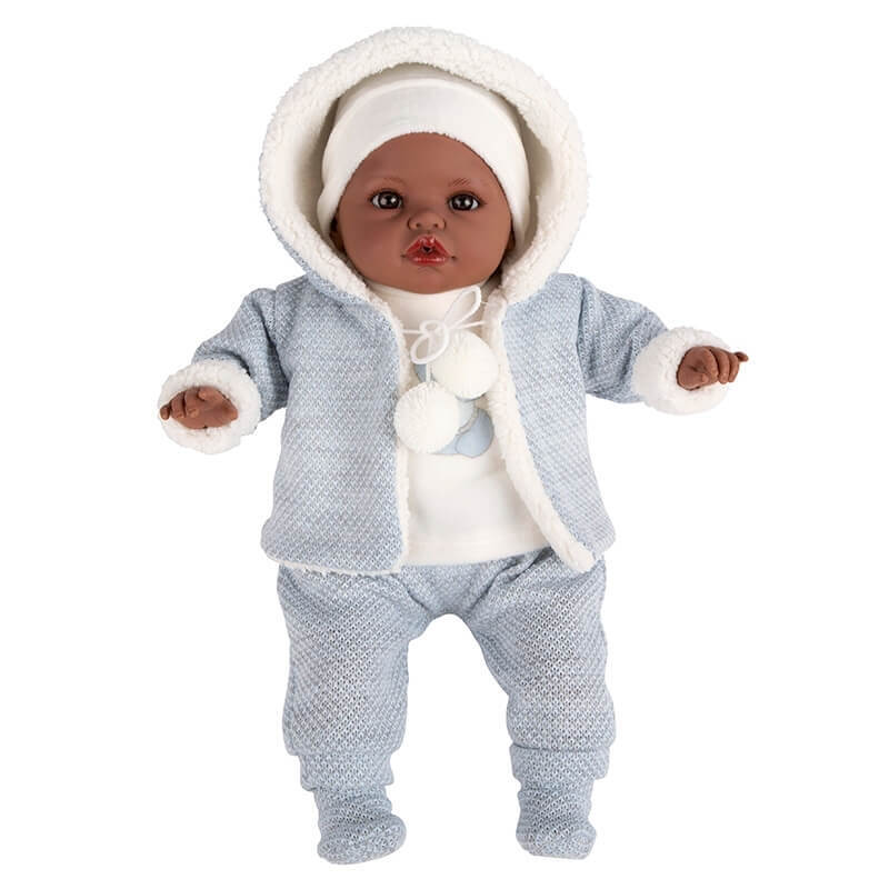 Μωρό Saira-Negrita με ήχους γαλάζιο 42cmΜωρό Saira-Negrita με ήχους γαλάζιο 42cm