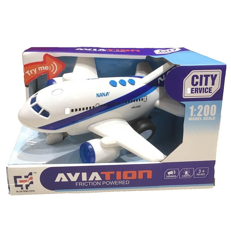 Αεροπλάνο Friction με Ήχο - λευκό μπλεΑεροπλάνο Friction με Ήχο - λευκό μπλε
