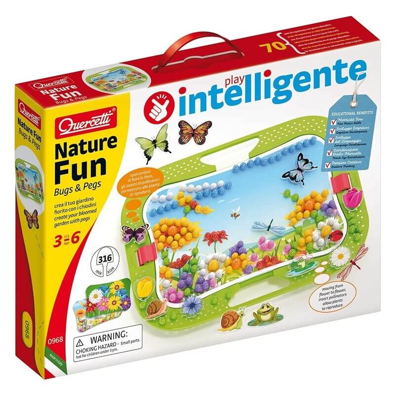 Ψηφιδωτή Κατασκευή Quercetti Φορητή Nature Fun με 316 Kαρφάκια (0950) Ψηφιδωτή Κατασκευή Quercetti Φορητή Nature Fun με 316 Kαρφάκια (0950)