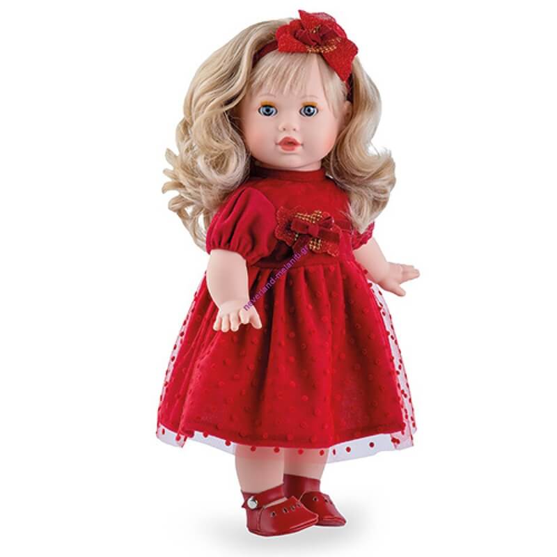 Κούκλα Tina Natale Κόκκινο Φόρεμα 42 εκ-Κλείσιμο ΜατιώνΚούκλα Tina Natale Κόκκινο Φόρεμα 42 εκ-Κλείσιμο Ματιών