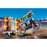 Playmobil Stunt Show Motocross with Fiery Wall (70553)