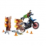 Playmobil Stunt Show Motocross with Fiery Wall (70553)