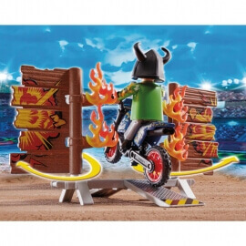 Playmobil Stunt Show Motocross with Fiery Wall (70553)