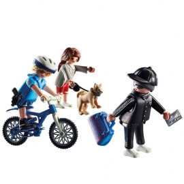 Playmobil Αστυνομία - Αστυνομικός με ποδήλατο και πορτοφολάς (70573)