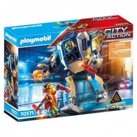 Playmobil Αστυνομία - Αστυνομικό ρομπότ και ληστής (70571)