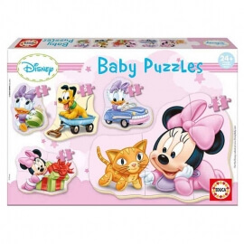 Παζλ Educa Baby Minnie - 5 παζλ 3, 4, 5 κομ.