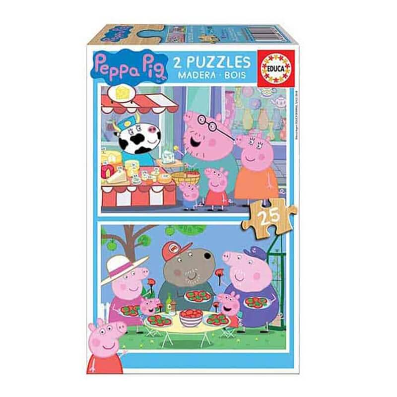 Παζλ Ξύλινο Educa - Peppa 2x25 κομ. Παζλ Ξύλινο Educa - Peppa 2x25 κομ.