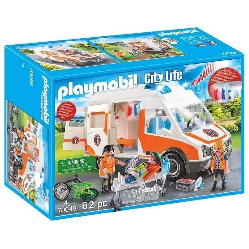 Playmobil Ασθενοφόρο με Διασώστες (70049)