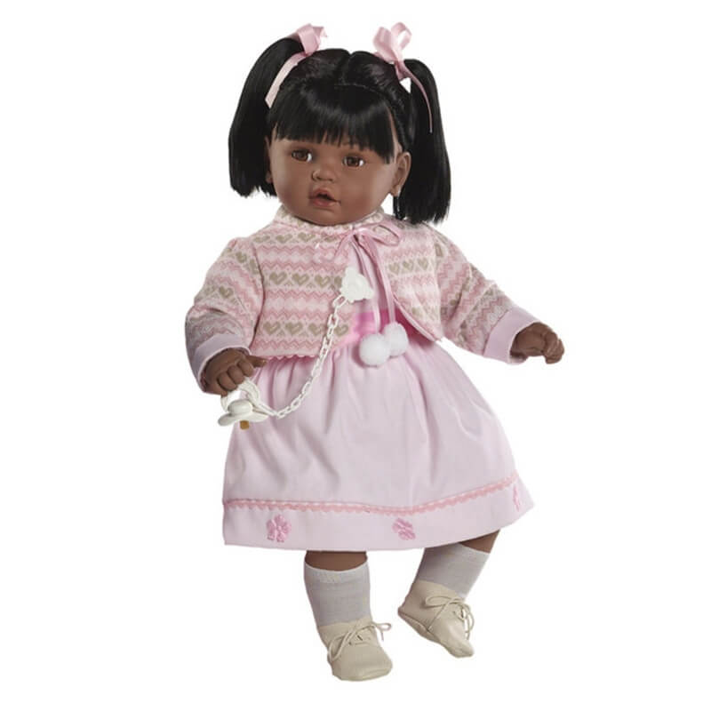 Κούκλα με Ήχους και Πιπίλα Baby Dulzon με Ροζ Φόρεμα 62εκ.Κούκλα με Ήχους και Πιπίλα Baby Dulzon με Ροζ Φόρεμα 62εκ.